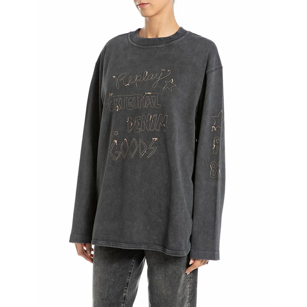 

Лонгслив Replay W3450A.000.23940LM, серый