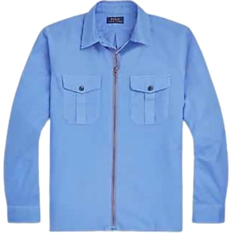 Polo Ralph Lauren Рубашка мужская Blue Lapel Moderate Workwear