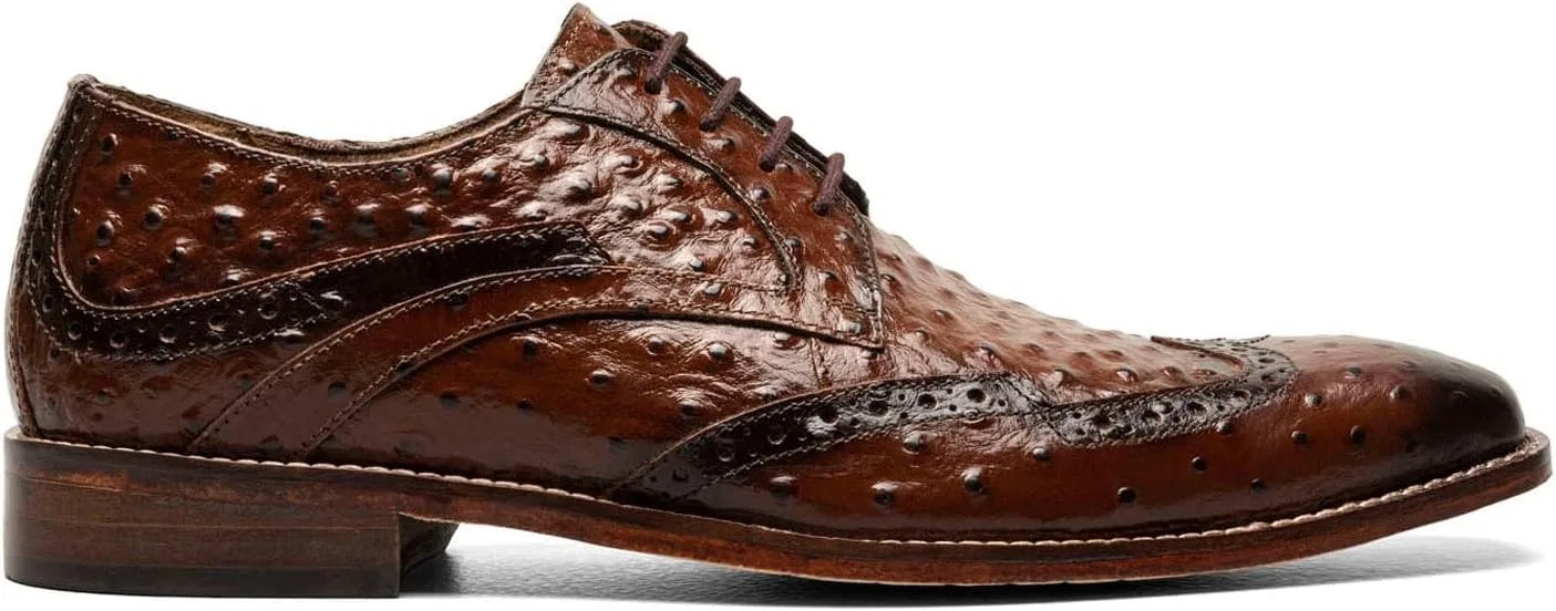 Мужские оксфорды Stacy Adams Gennaro Wingtip Oxford, Cognac — фото 3
