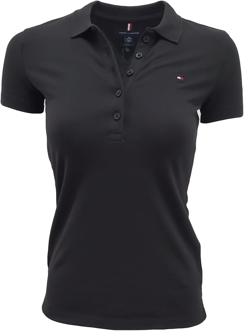 

Женская приталенная рубашка-поло Tommy Hilfiger, Black