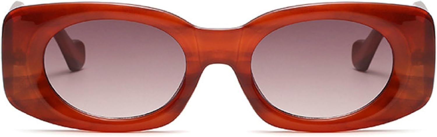 

Популярные модные овальные женские солнцезащитные очки с эффектом «желе», ретро-градиентные очки с защитой от УФ-излучения UV400, мужские солнцезащитные очки с широкими дужками mincl, Red