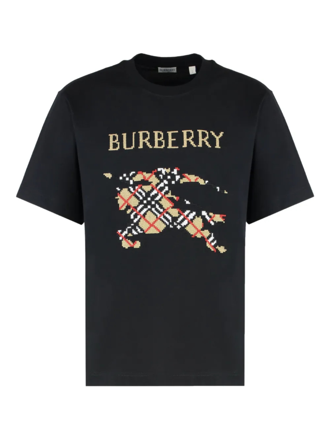 

Футболка с логотипом Burberry-instarsia, черный