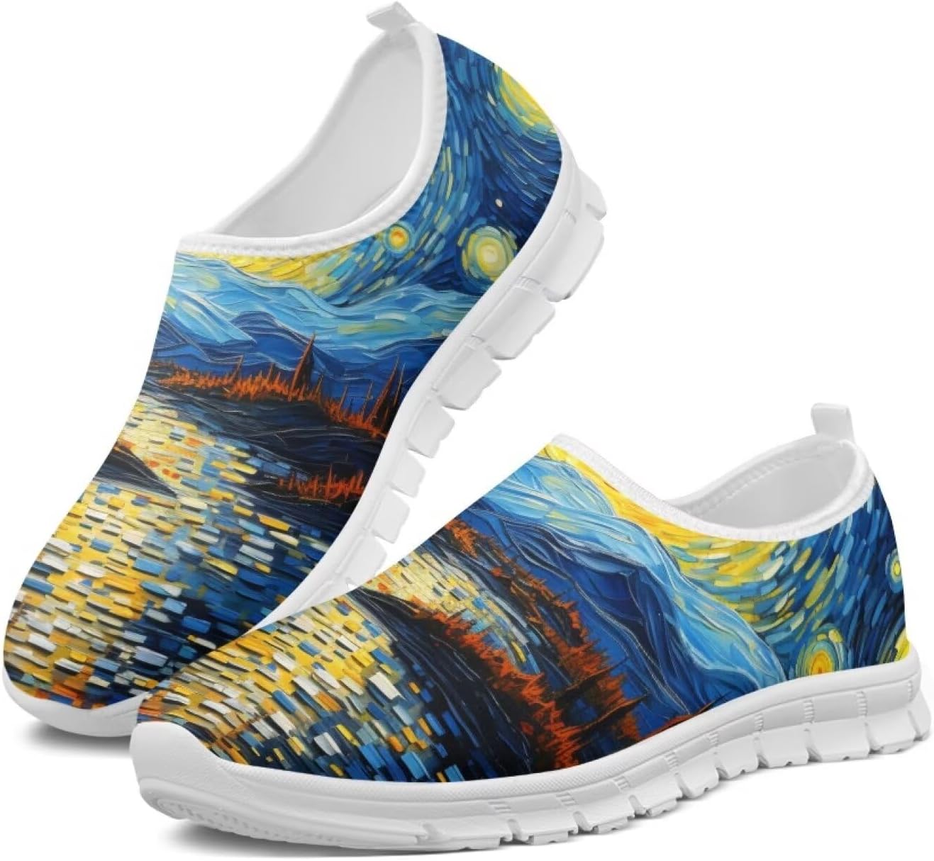 

Удобные мужские кроссовки для ходьбы, стильные и дышащие, легкие теннисные кроссовки без шнурков с эластичной дышащей верхней частью и мягкой подошвой EVA, для путешествий и спорта, размеры US 5-14, белая подошва Generic