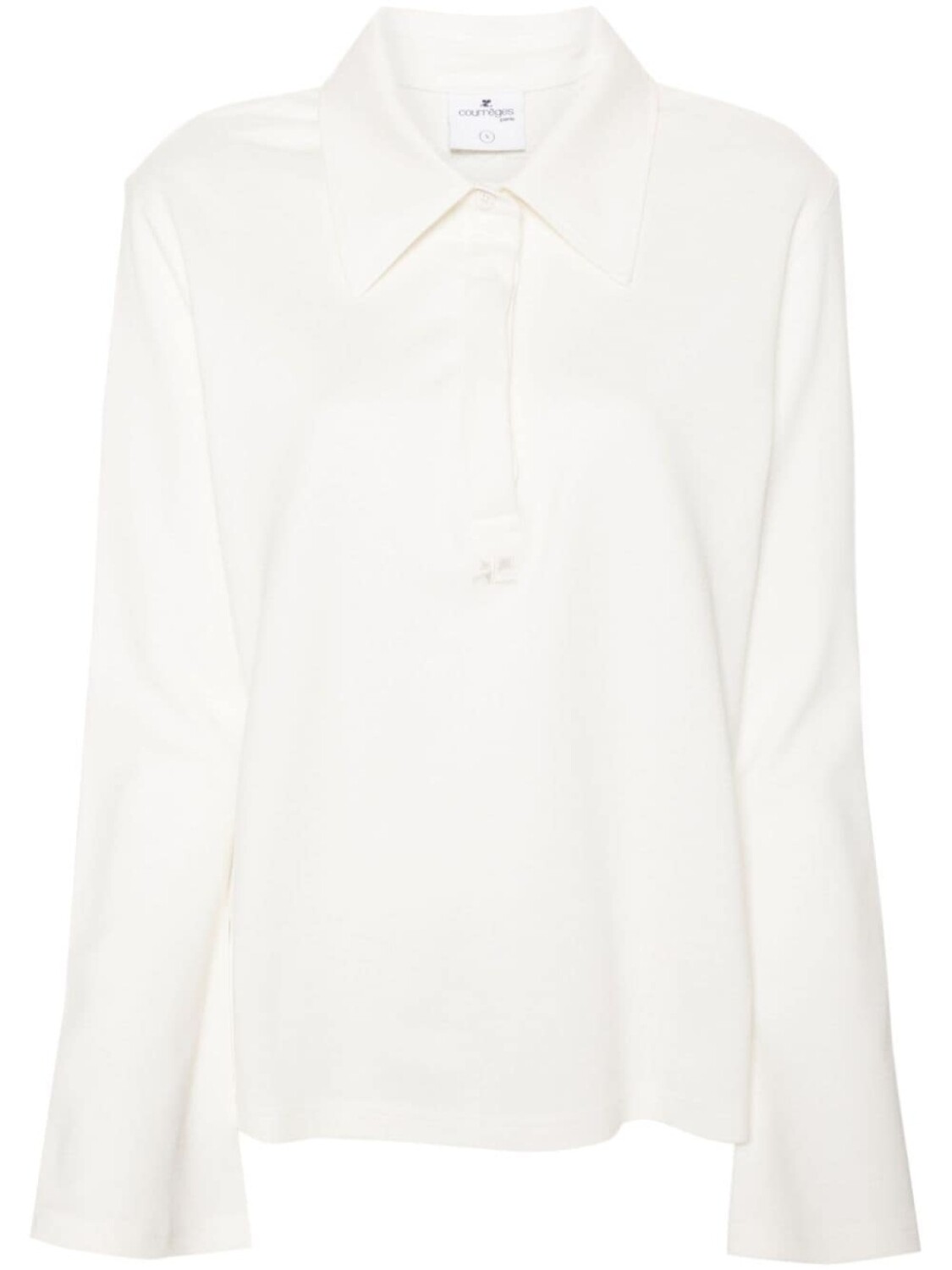

Courrèges рубашка поло из ткани пике, белый