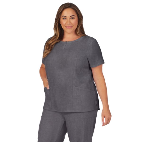 

Топ-хенли больших размеров с 2 карманами Cuddl Duds, цвет charcoal heather gray