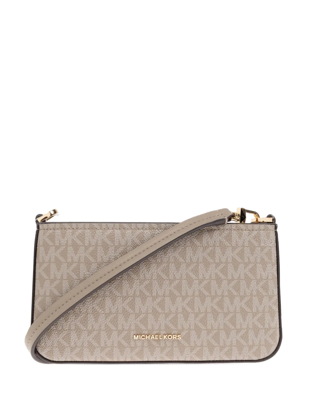 

Сумка через плечо из холста с монограммой Michael Michael Kors, нейтральный