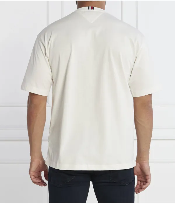 Футболка с монотипной вышивкой Relaxed fit Tommy Hilfiger, белый — фото 4