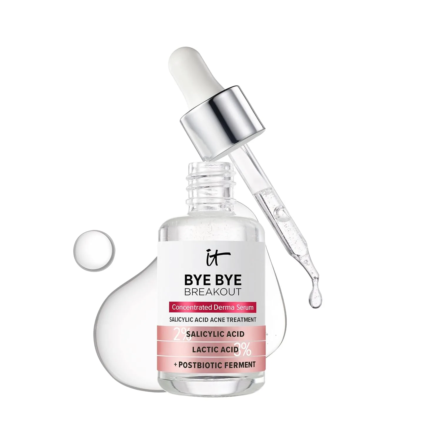 Сыворотка It Cosmetics — Для лица Bye Bye Breakout Acne Treatment с % салициловой и % молочной кислотой помогает, 30 мл