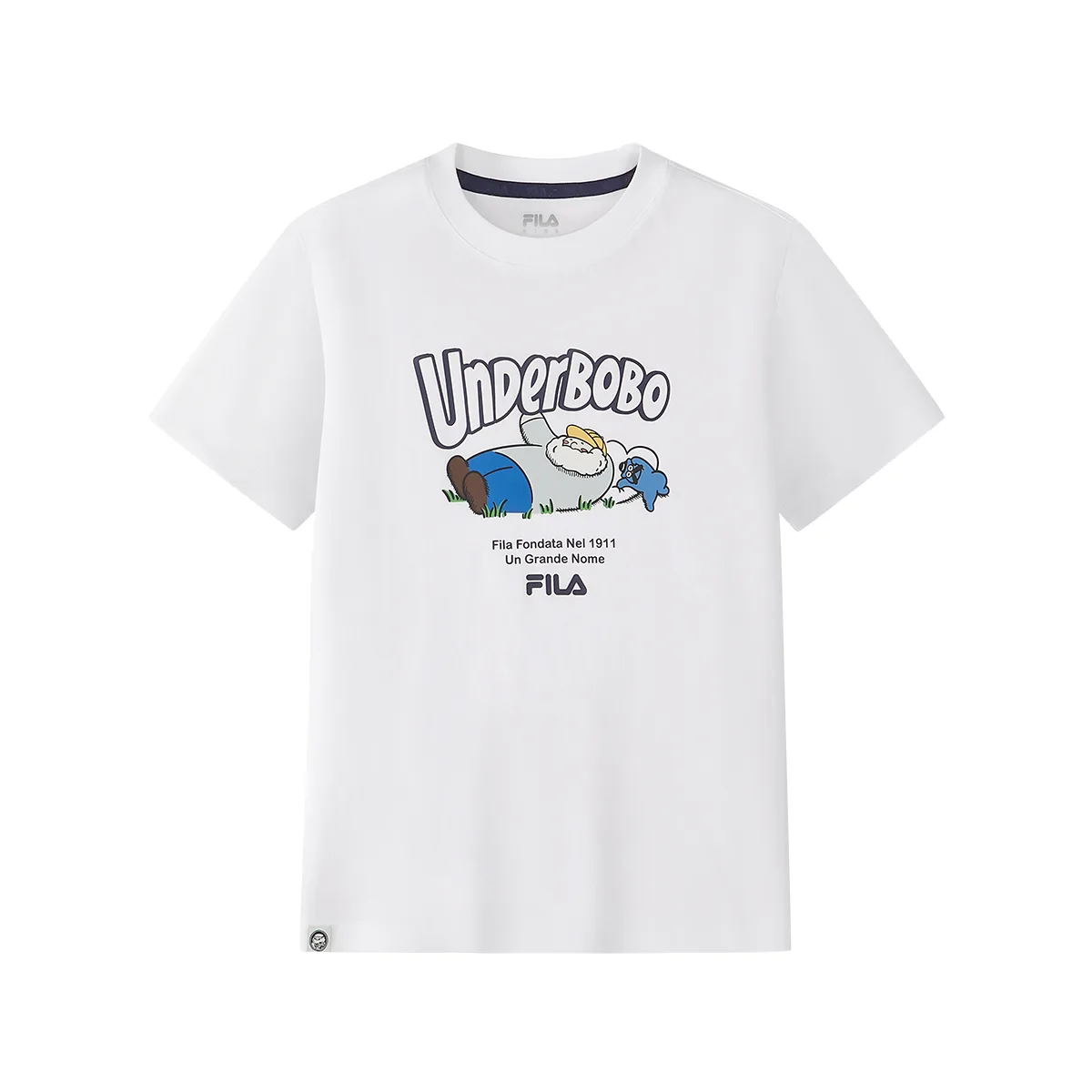 Футболка с круглым вырезом тонкая FILA KIDS, P-LG Aqua Bay Green — фото 3