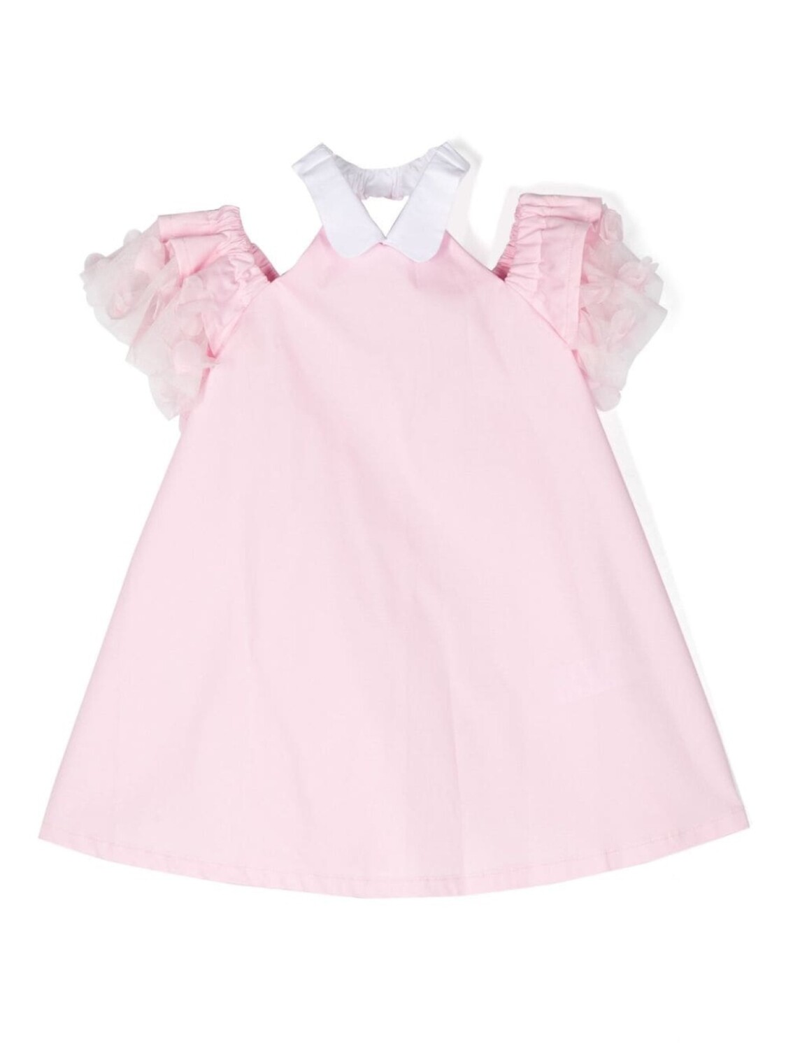 

Simonetta платье с оборками и вырезами, розовый