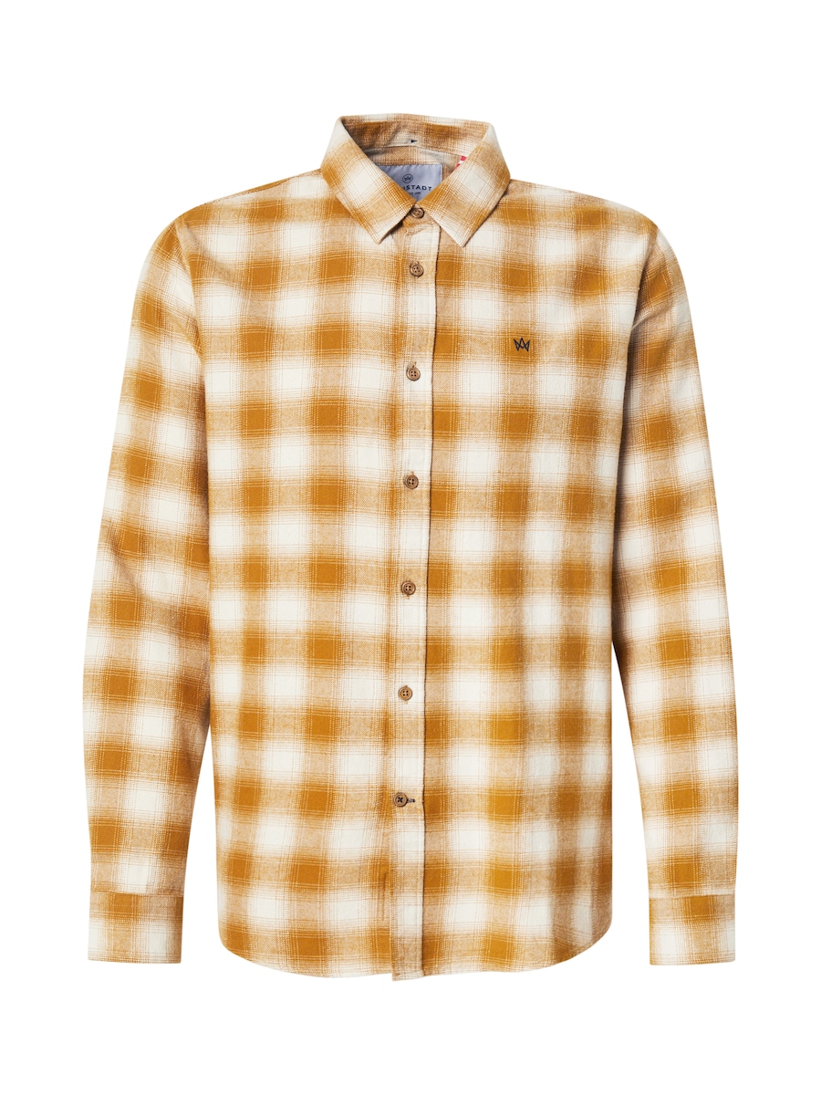 

Рубашка на пуговицах классического кроя Kronstadt Reinar, Yellow Gold