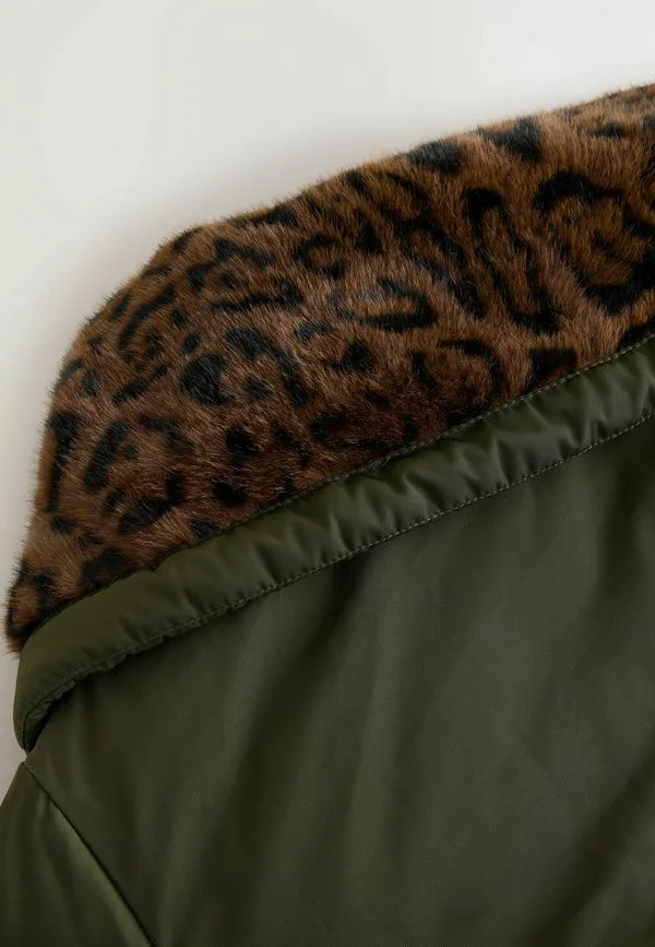 Зимняя куртка укороченного кроя Next, Khaki Green — фото 3