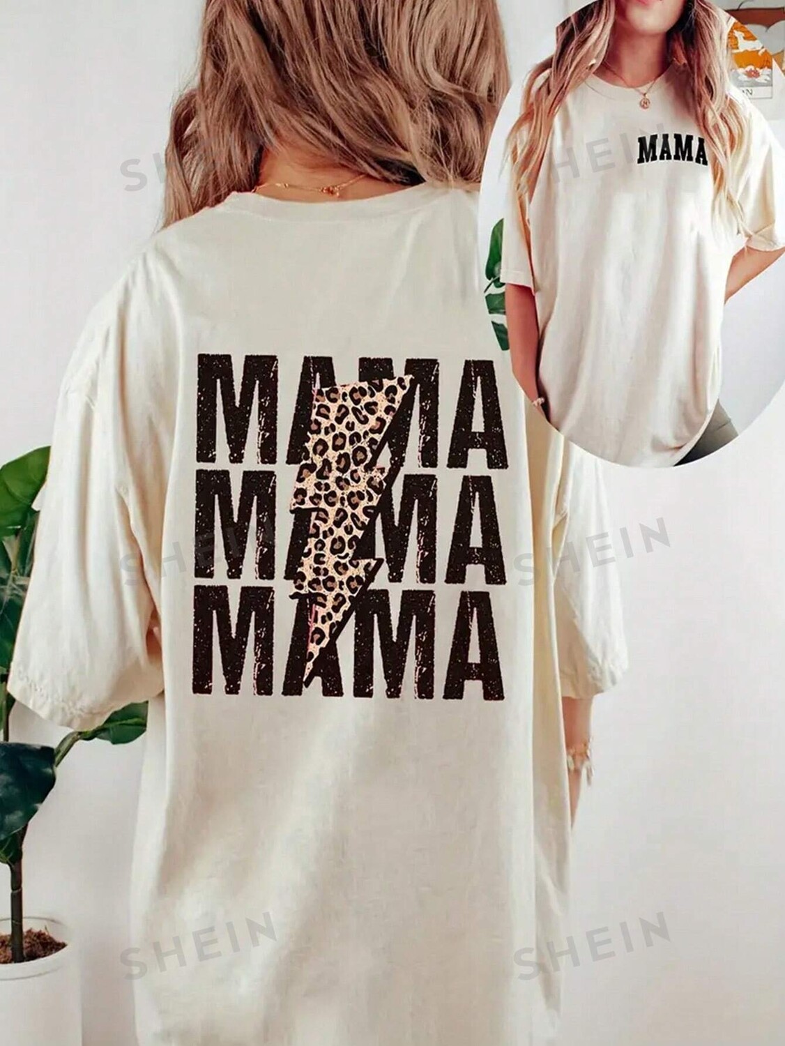 

Футболка женская Shein Lune с леопардовым принтом, абрикосовый