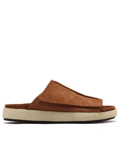 Мужские замшевые сандалии Clarks OverleighSlide коричневые — фото 2