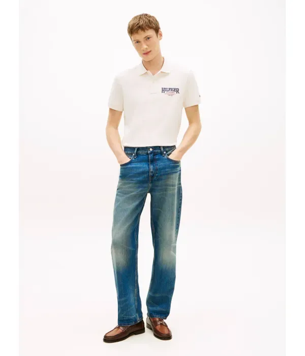 Полюс regular fit Tommy Hilfiger, экрю — фото 2