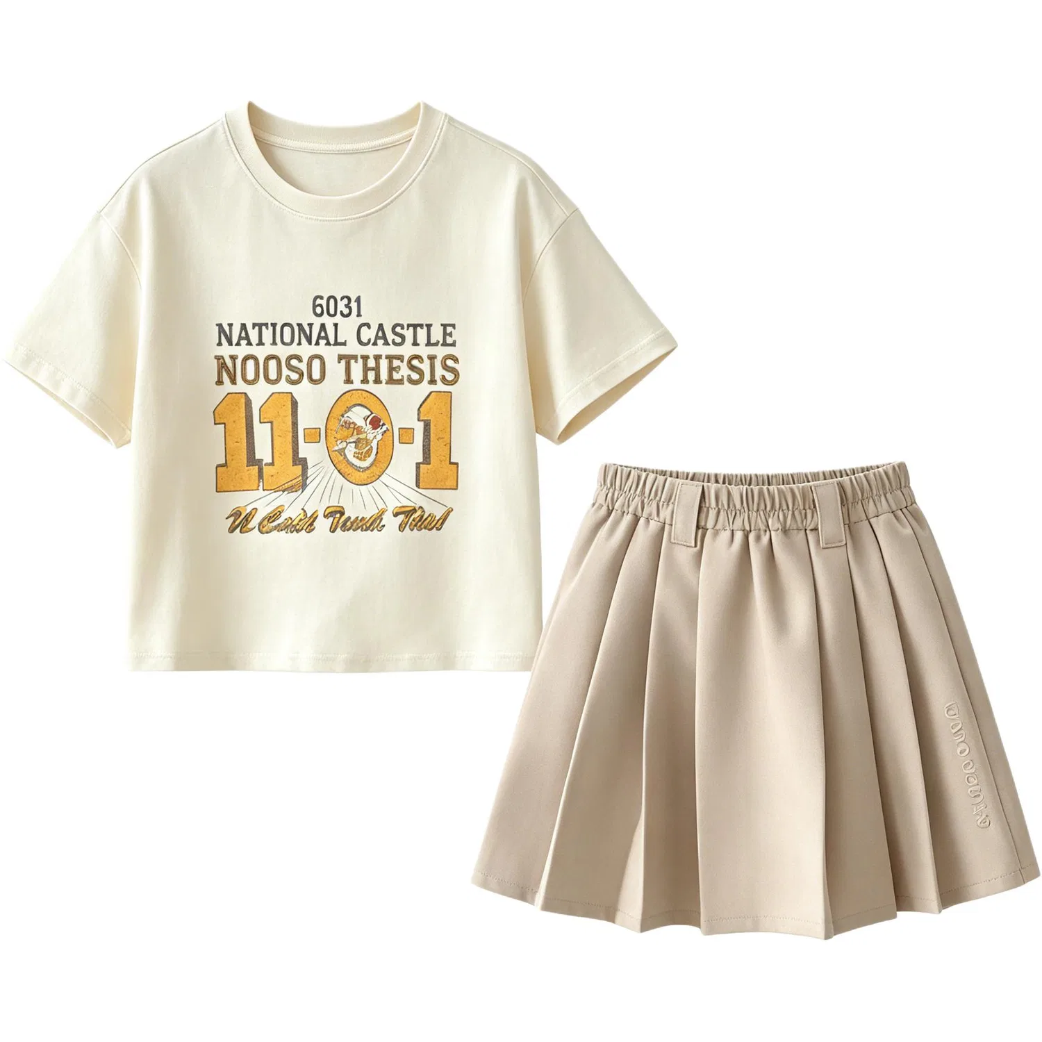 Детский комплект из топа и юбки Disney Beige Yellow