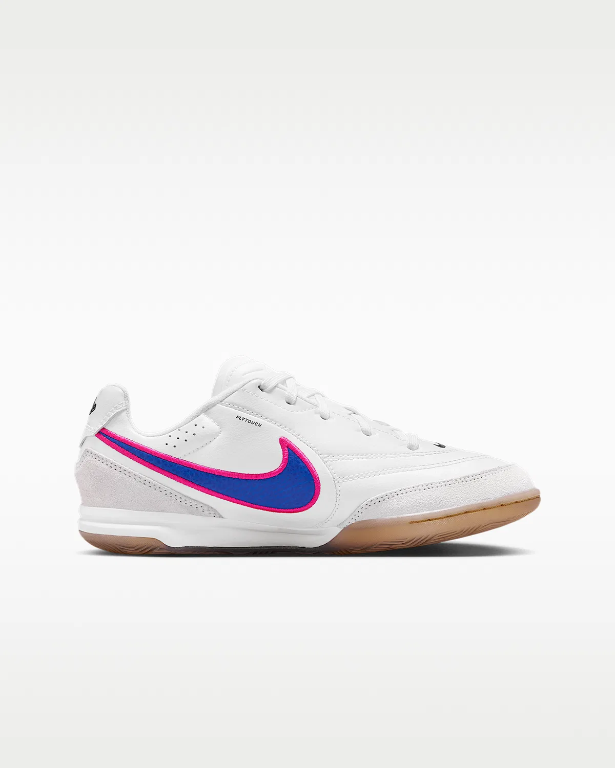Детские кроссовки для зала Nike Jr. Tiempo Streetgato, White/Pink Blast/Racer Blue — фото 3