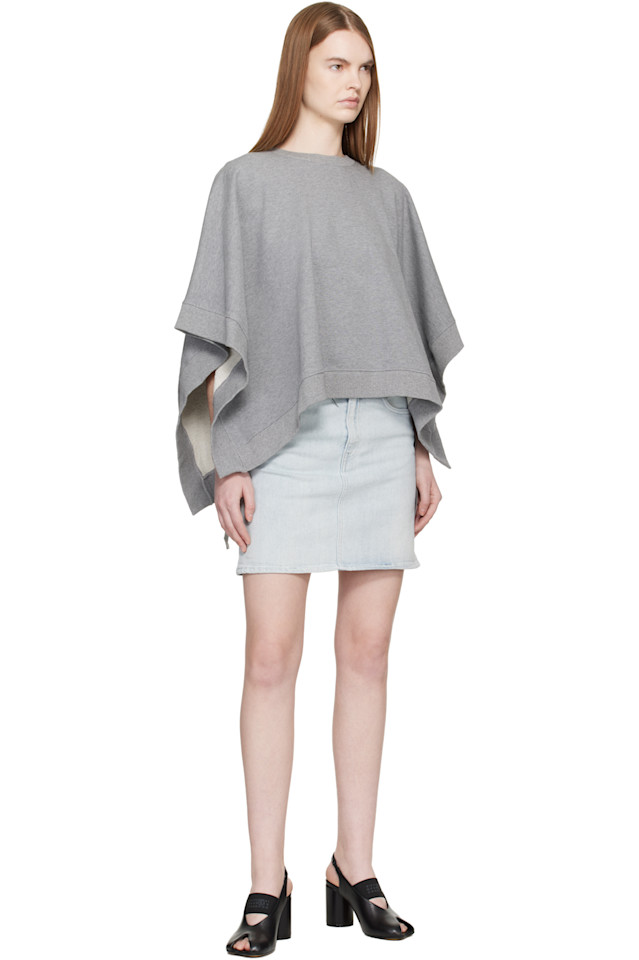Mm6 Maison Margiela Синяя джинсовая мини-юбка — фото 4