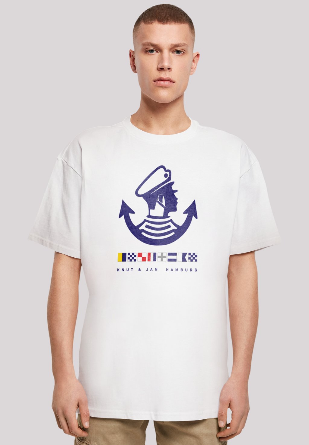 

Футболка с принтом KNUT JAN HAMBURG LOGO F4NT4STIC, белый