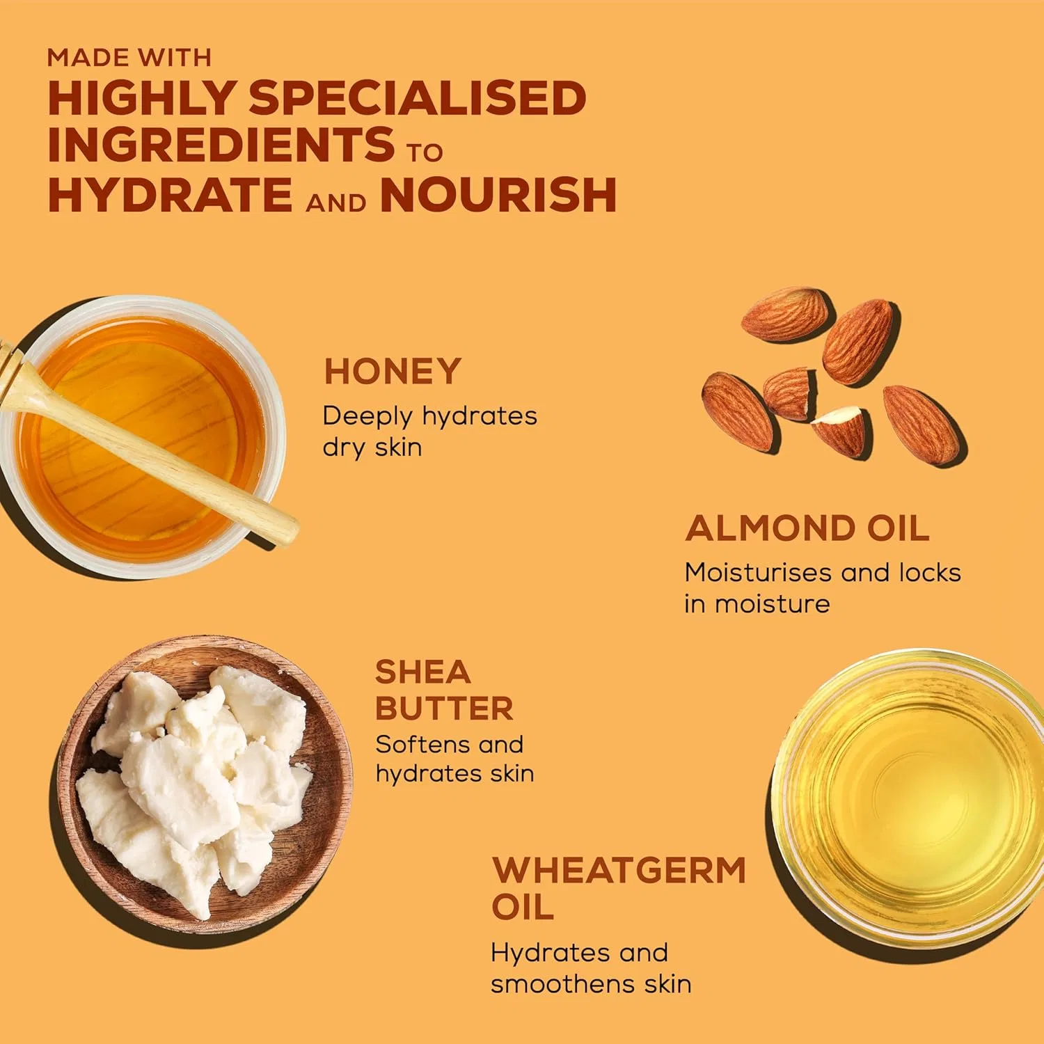 Питательный крем для кожи «Honey & Almonds» от Joy, 200 мл Joy — фото 3