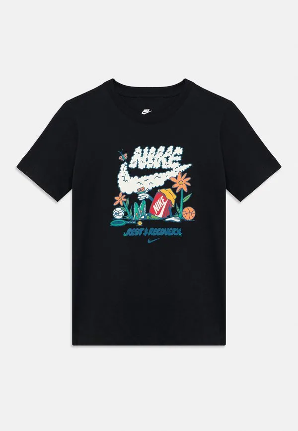 Футболка свободного кроя, с принтом Nike Sportswear, Black