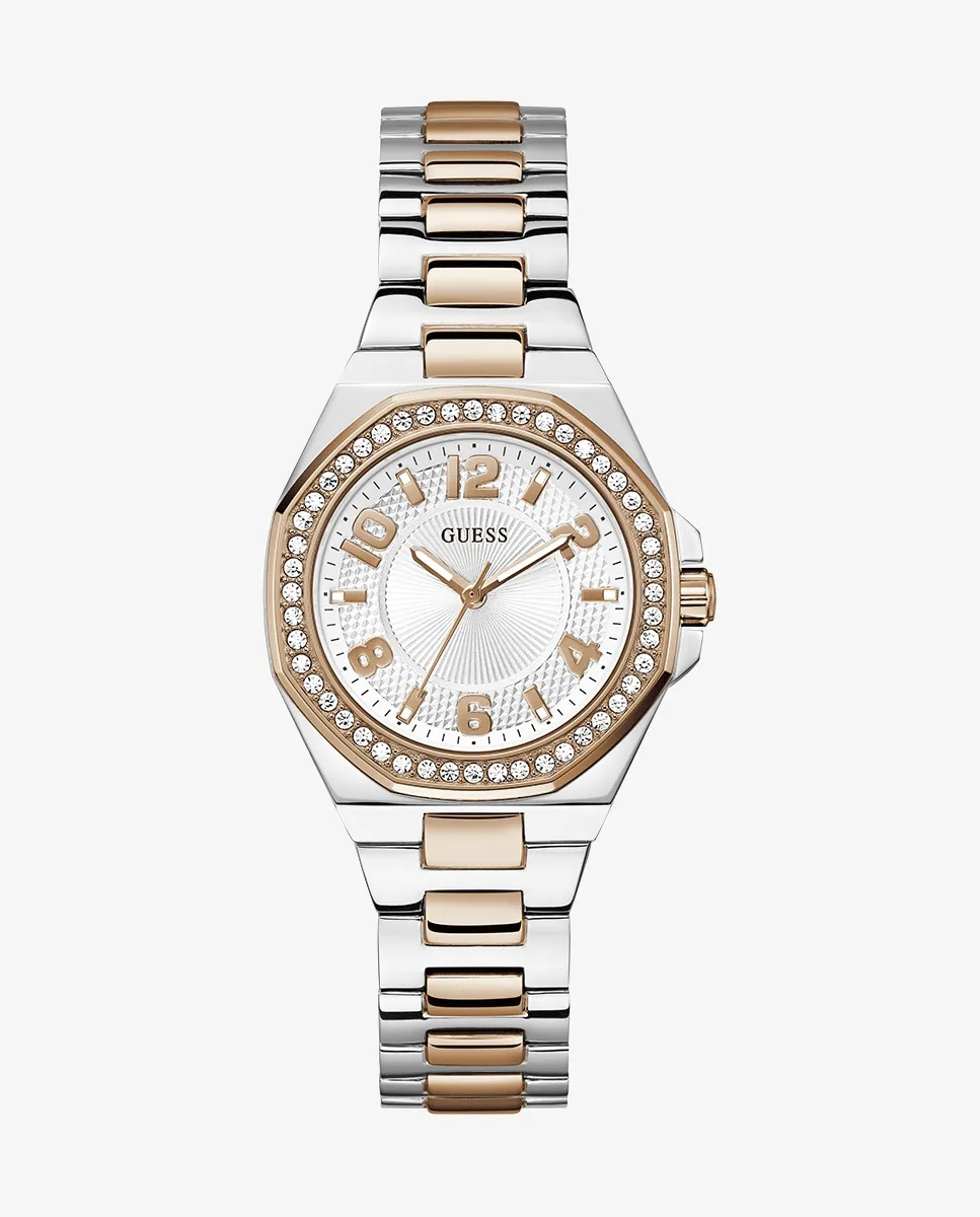 

Женские часы Contessa GW0877L4 из стали с двухцветным ремешком Guess, серебряный