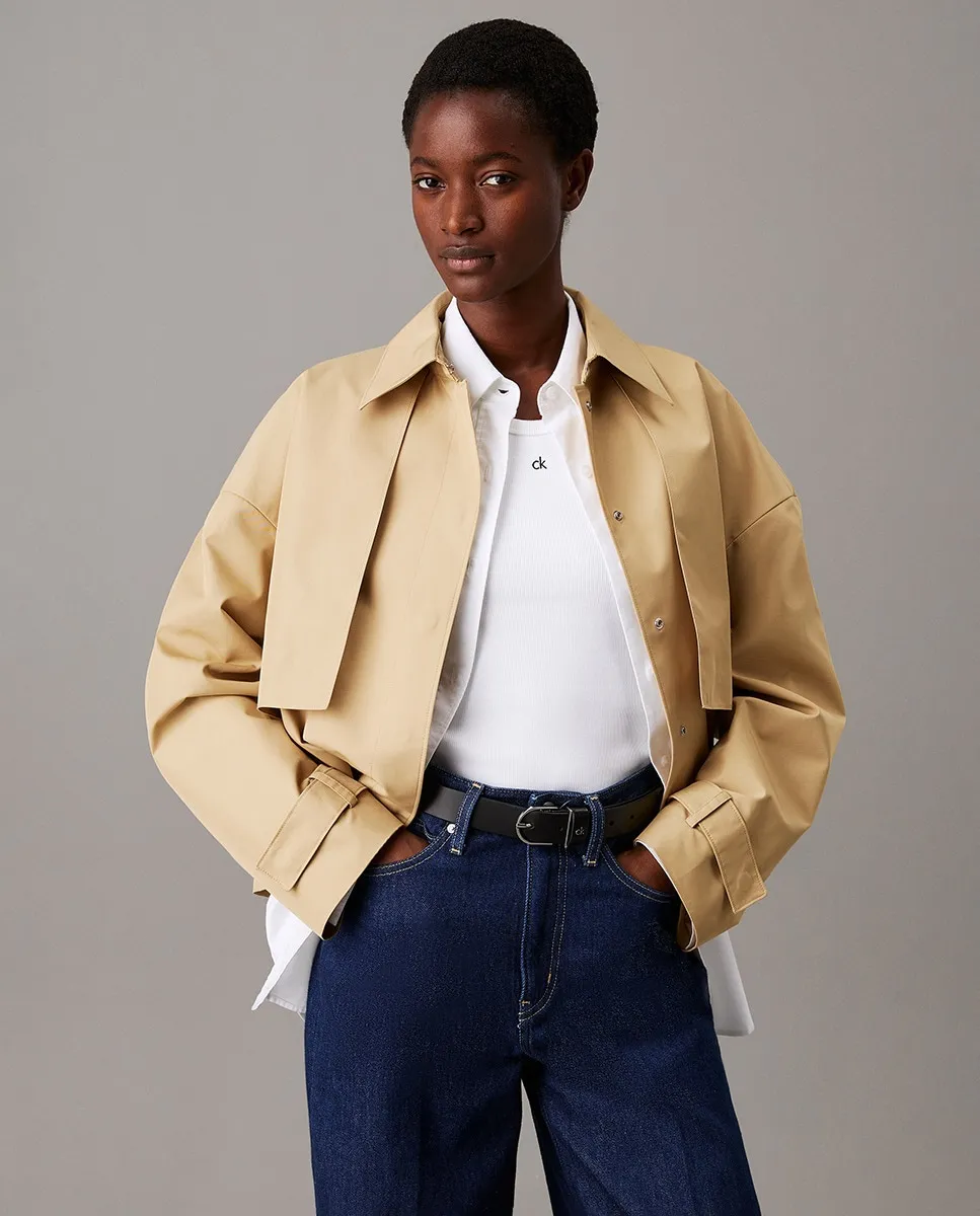 

Женский короткий тренчкот Calvin Klein, бежевый