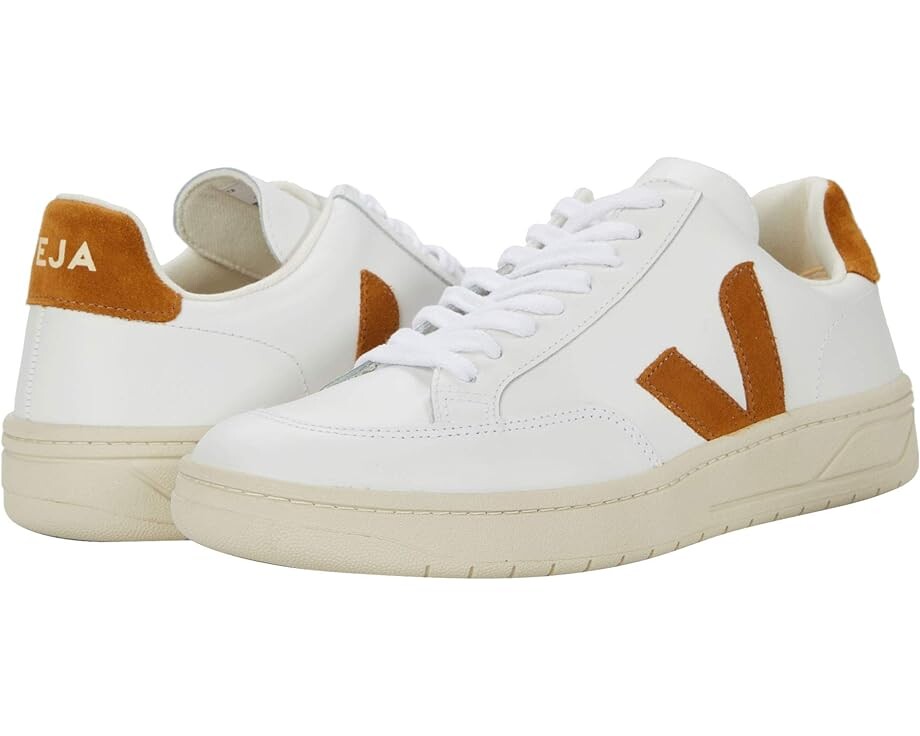 

Кроссовки VEJA V-12, цвет Extra White/Camel, Белый, Кроссовки VEJA V-12, цвет Extra White/Camel