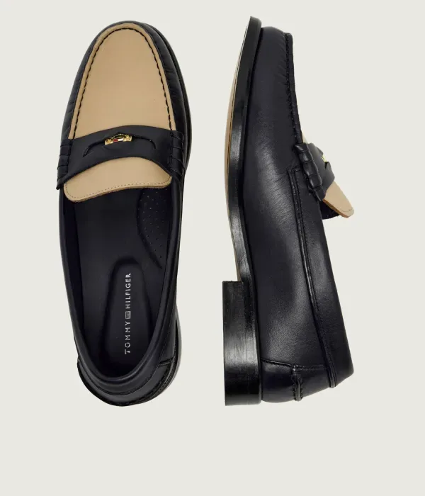 Кожаные лоферы Penny Crust Tommy Hilfiger, темно-синий — фото 4