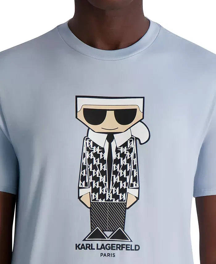 

Мужская футболка с коротким рукавом Flathead Karl с принтом KARL LAGERFELD PARIS, синий