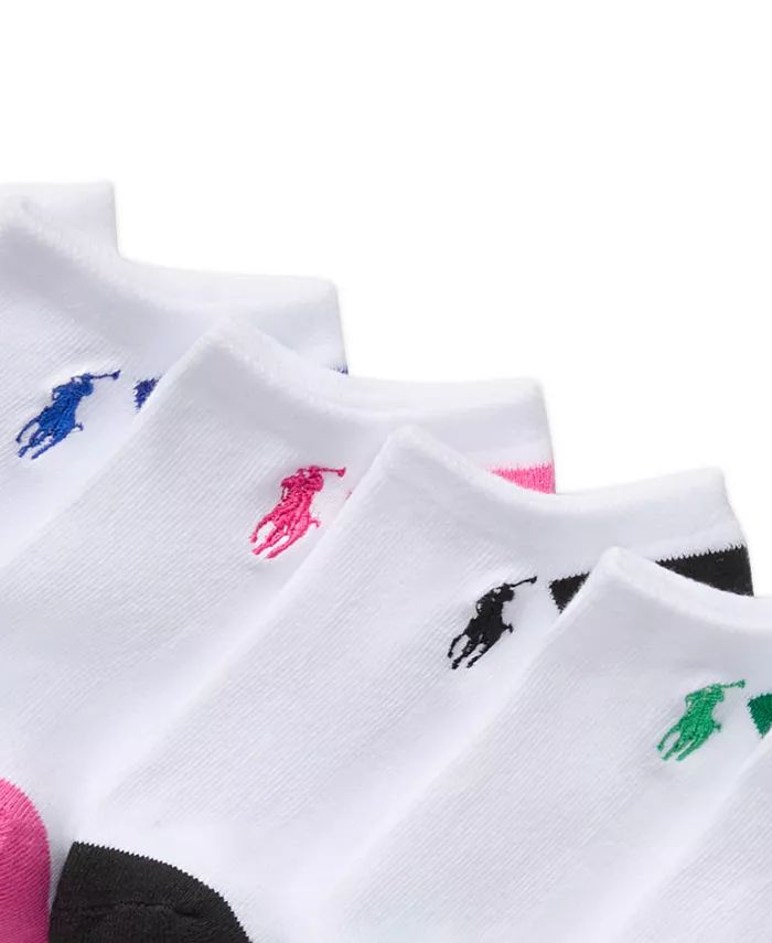 Классические низкие однотонные носки для девочек Little & Big Girls, набор из 6 пар Polo Ralph Lauren, белый — фото 2