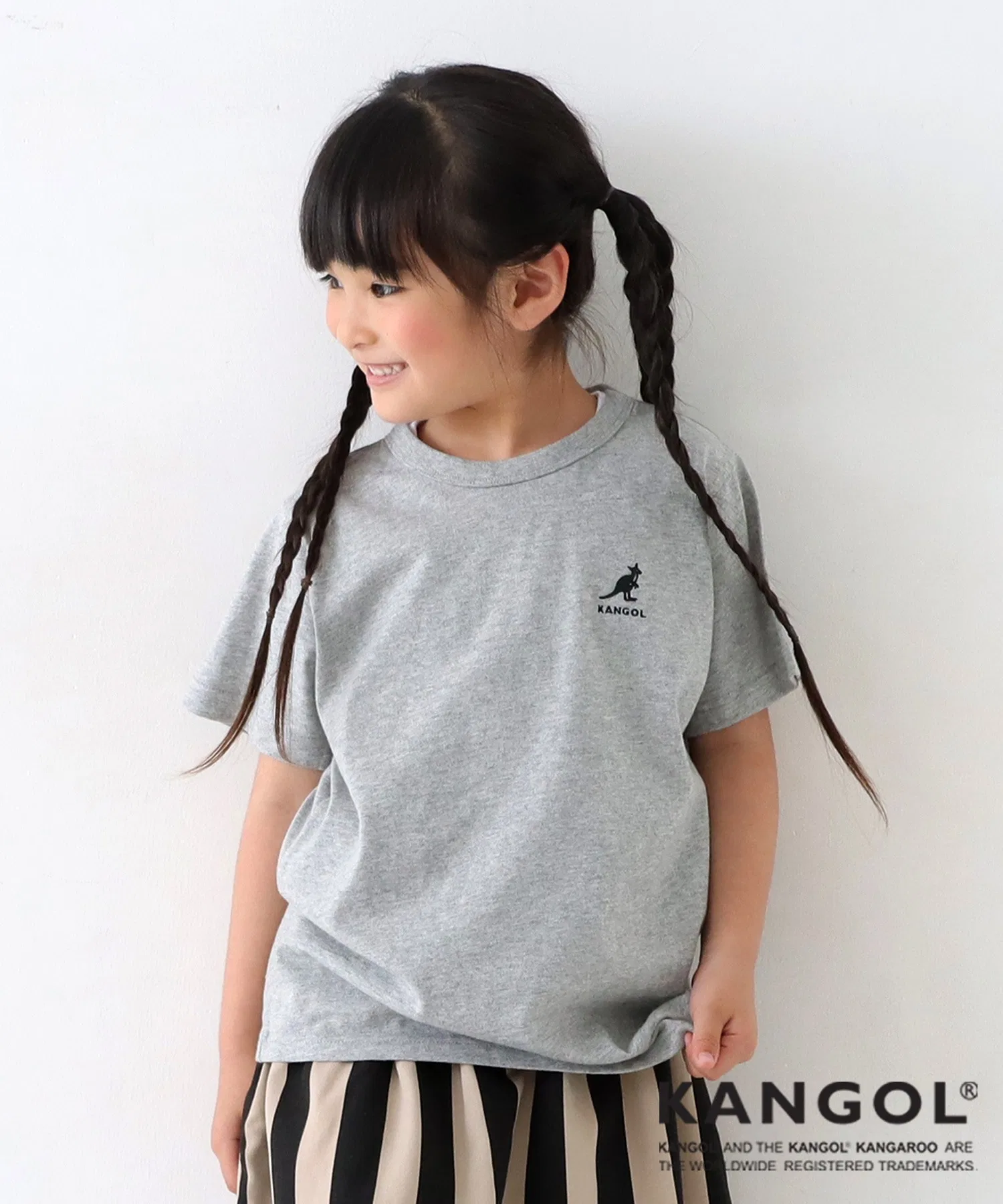Детская футболка KANGOL с логотипом, серая