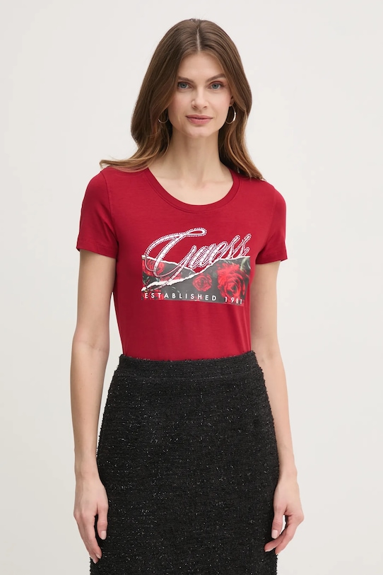 

Футболка Guess, бордовый