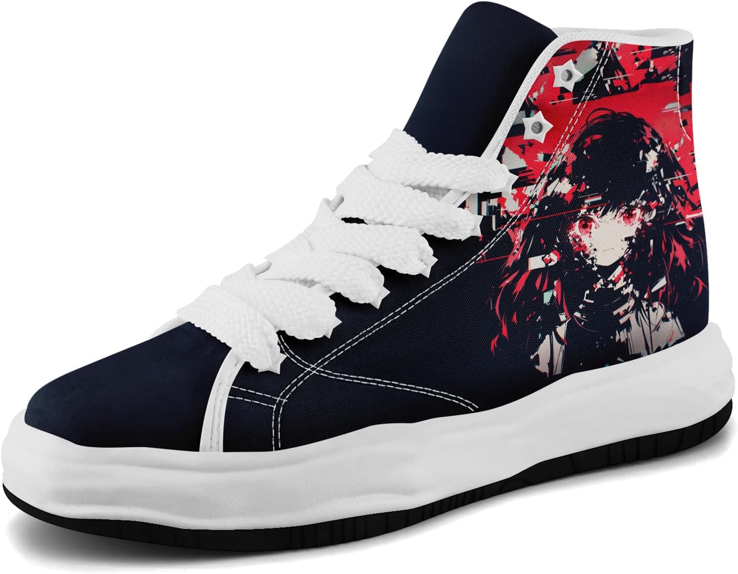 

Высокие кеды из холщовой ткани с черепами для мужчин и женщин, повседневная и комфортная обувь для скейтбординга, готический дизайн, противоскользящие теннисные кроссовки Coolcustomize, белый