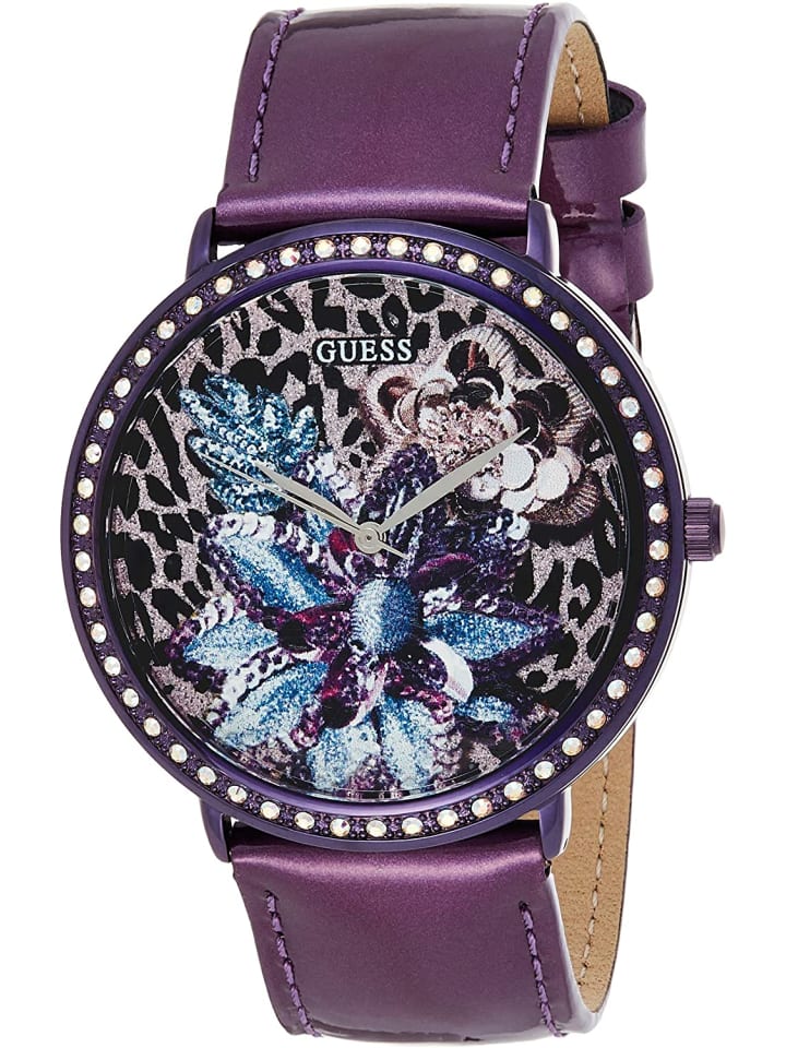 

Guess Кварцевые часы Wildflower фиолетового цвета