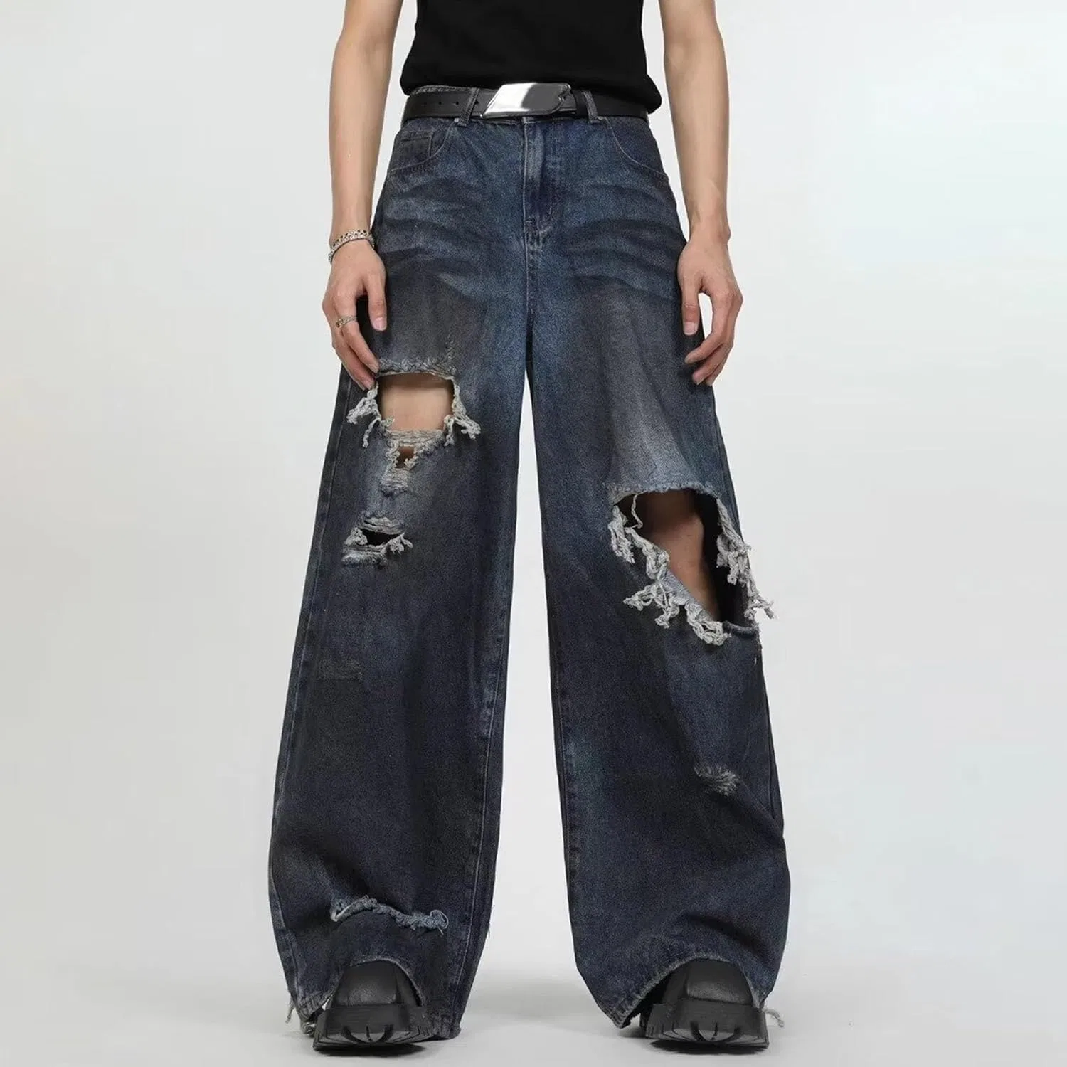 Джинсы клеш, Mens, Blue — фото 3