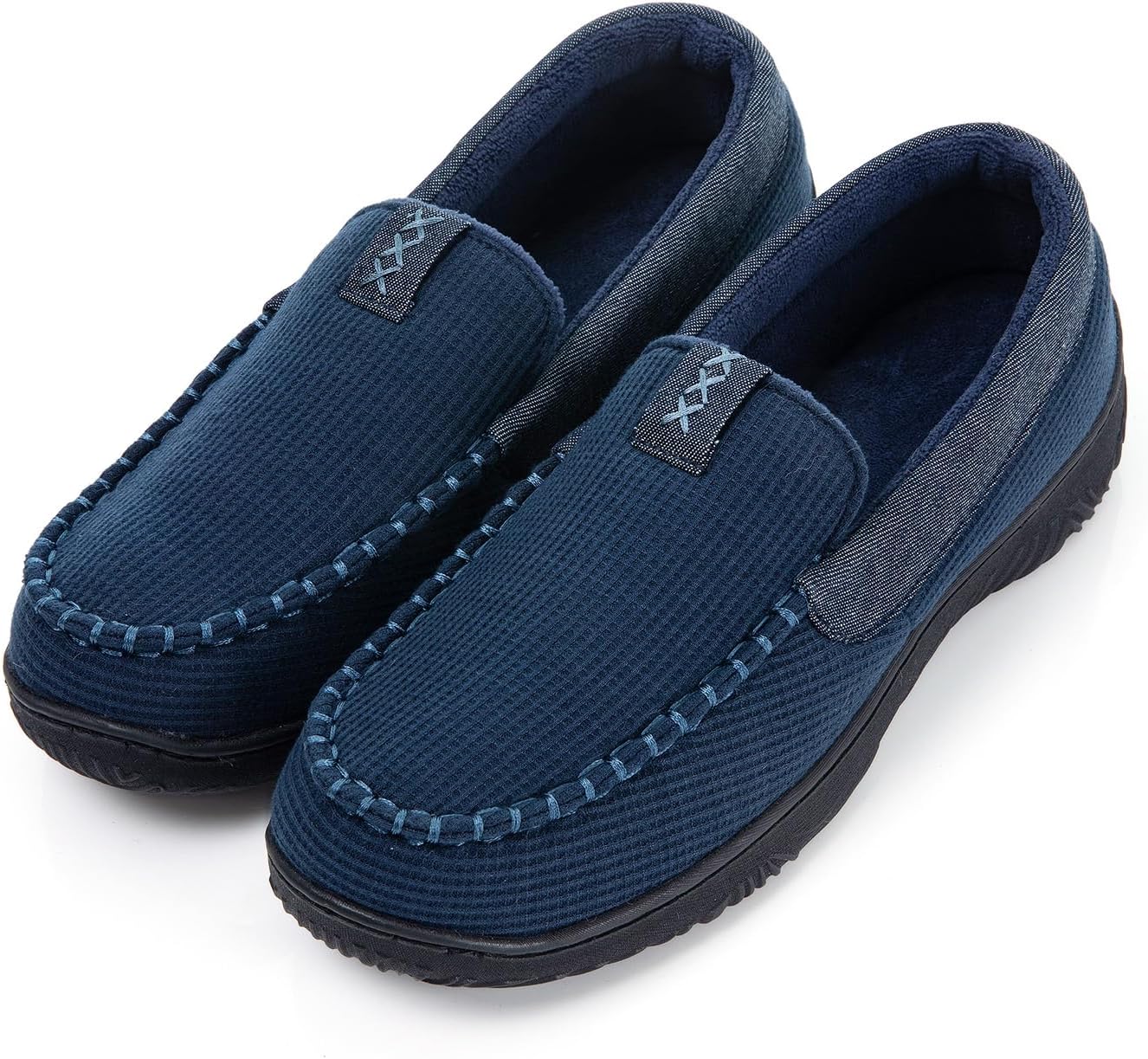 

Мужские тапочки-мокасины для дома - обувь с эффектом памяти для дома и улицы, дышащие туфли-слипоны Bovty, синий