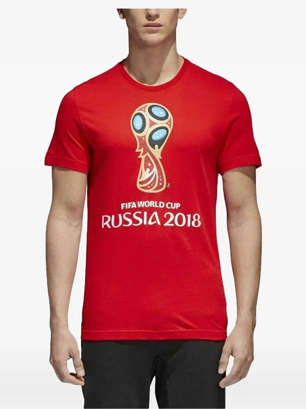 Футболка с эмблемой Adidas, красный