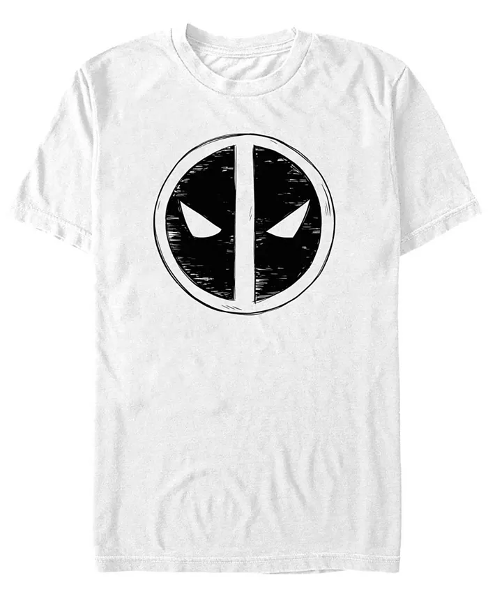 

Мужская футболка с коротким рукавом Deadpool Scribble Emblem Fifth Sun, белый