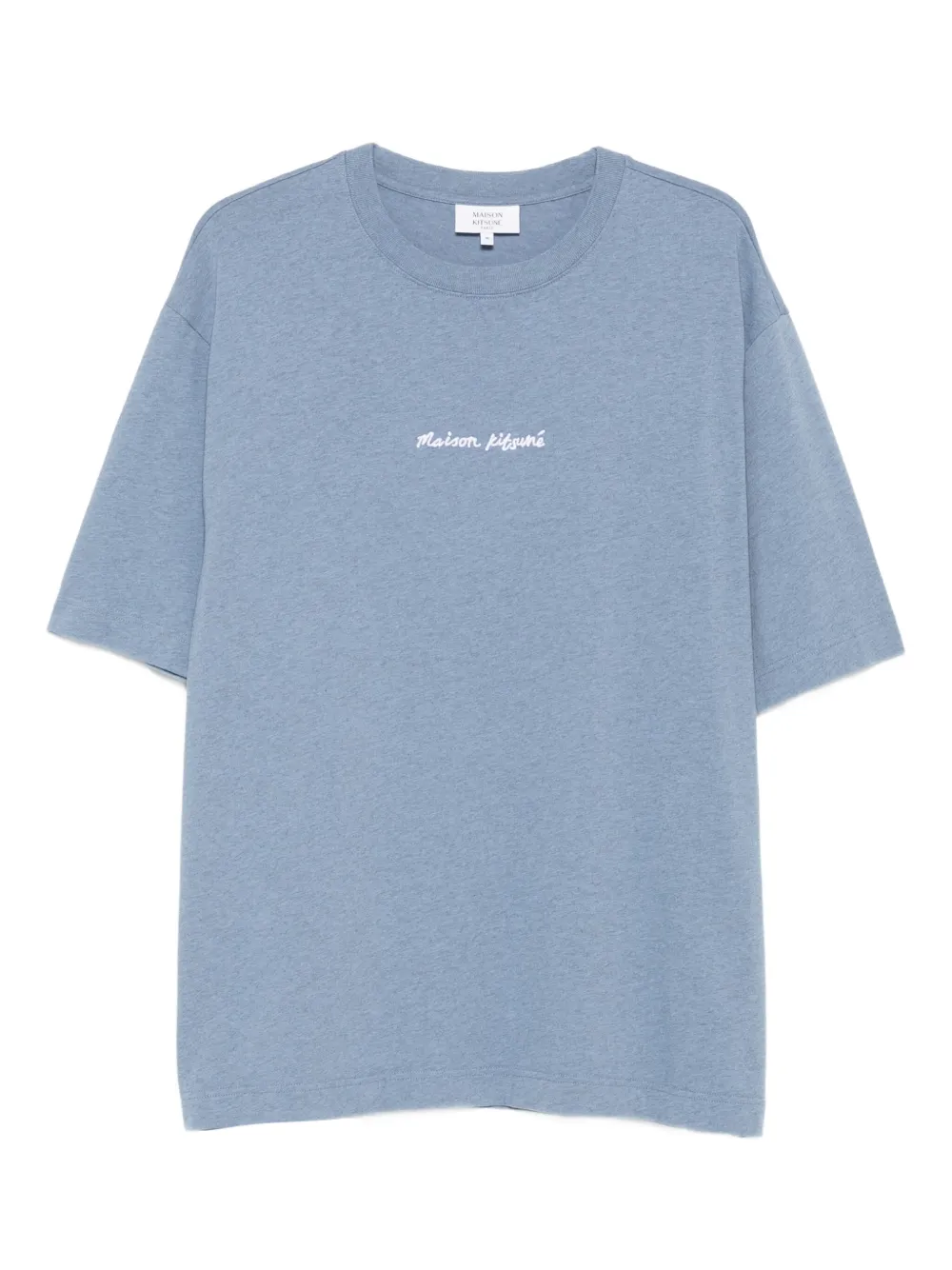 

Футболка с вышитым логотипом Maison Kitsuné, синий