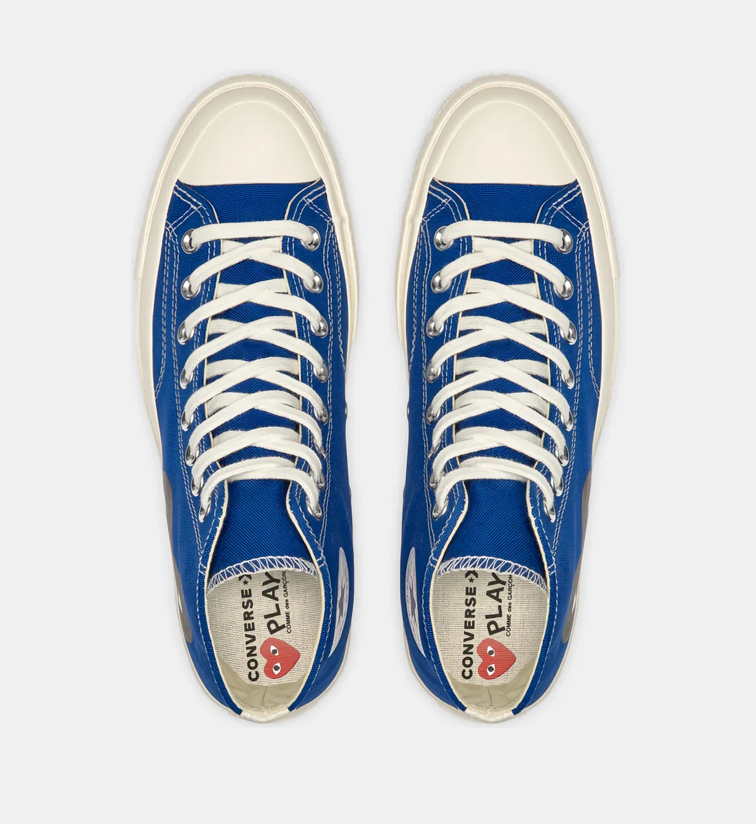 Высокие кеды Comme des Garçons PLAY X Converse из хлопка, голубой — фото 4
