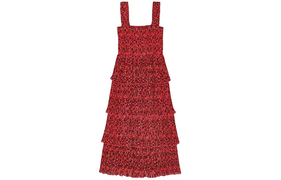 

GANNI SS24 Платье-комбинация женское, цвет Race Red