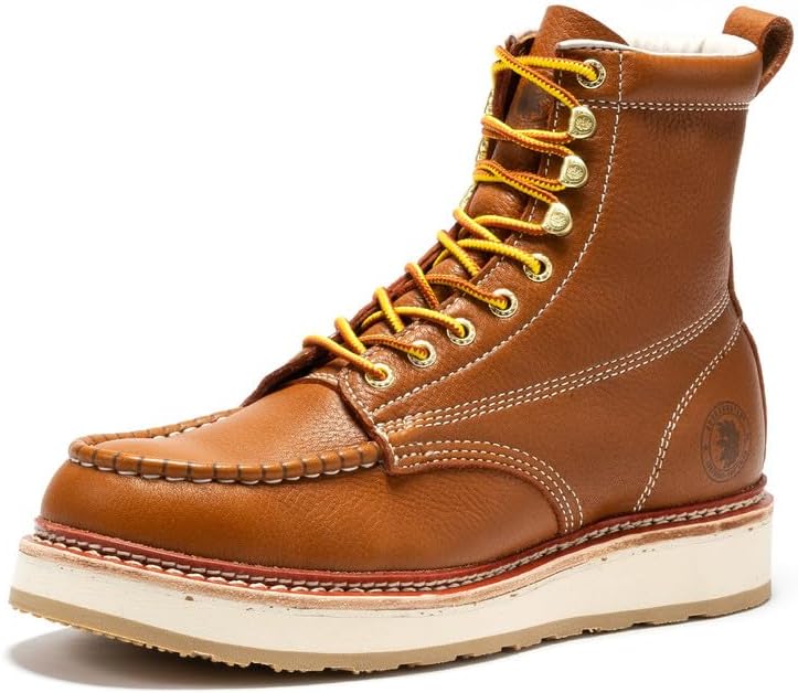 

Мужские удобные ботинки ROCKROOSTER, противоскользящие, широкие повседневные, масло- и химически стойкие, с пороном XRD, Coolmax, соответствуют стандарту ASTM F2892-18 EH, против усталости, коричневый