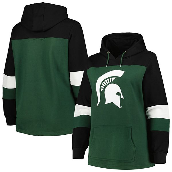 

Женский зеленый свитшот Michigan State Spartans с цветными блоками Profile