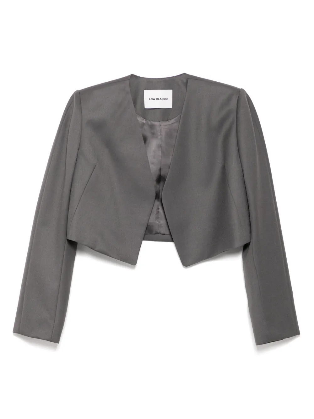 

Жакет без воротника Low Classic, серый
