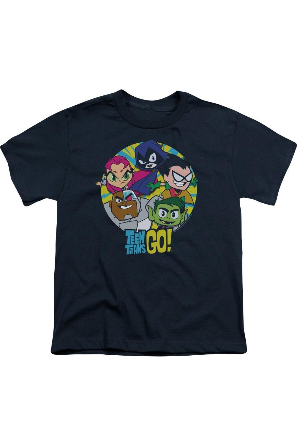

Футболка с коротким рукавом Teen Titans Go Go Go для детей Gildan, темно-синий
