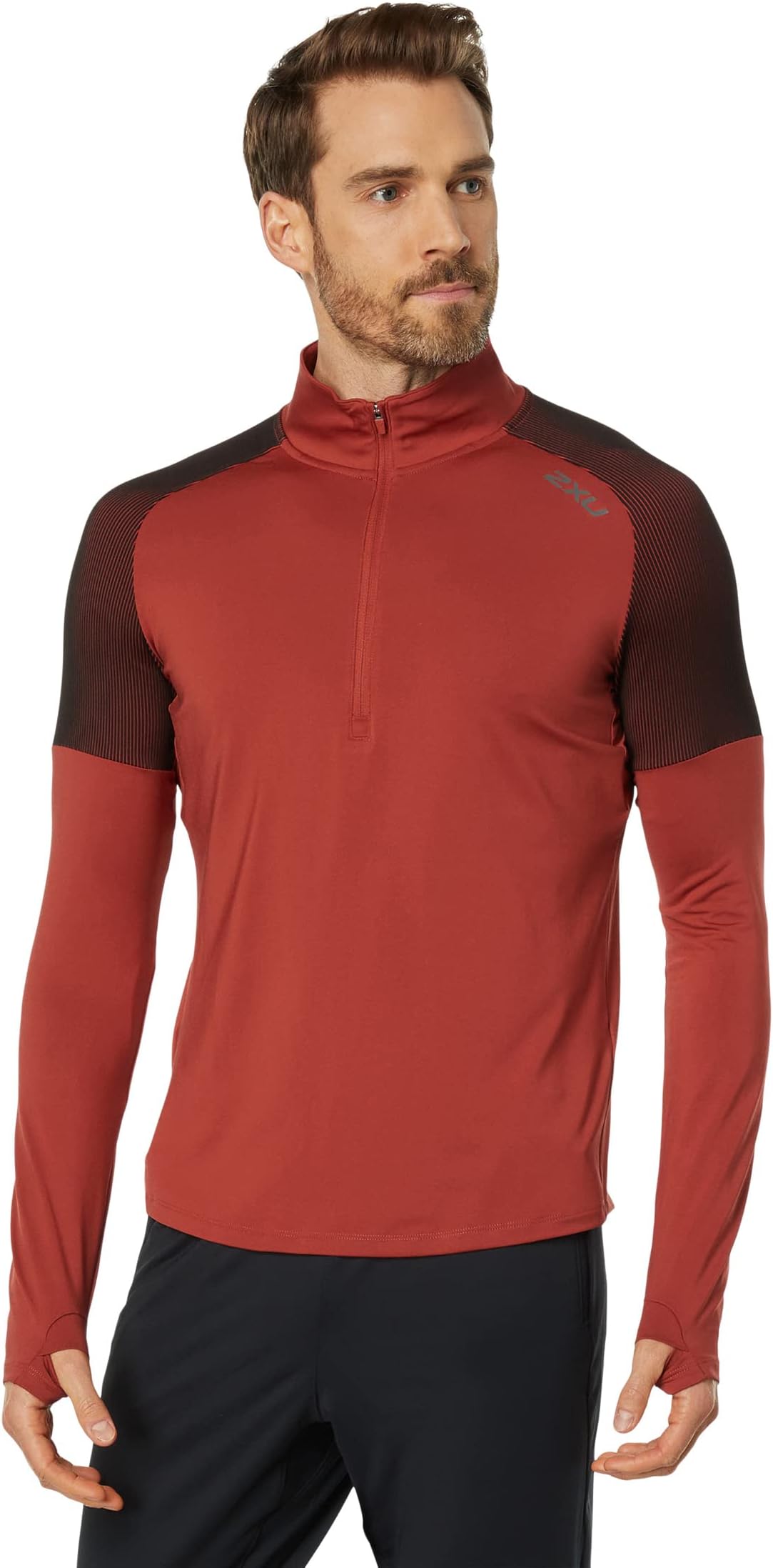 

Пуловер 2XU Light Speed 1/2 Zip Run Pullover, цвет Chilli Oil/Black Reflective