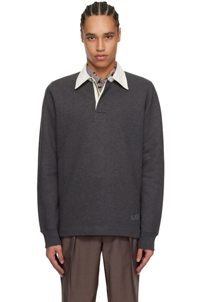

Поло с серым контрастным воротником Paul Smith
