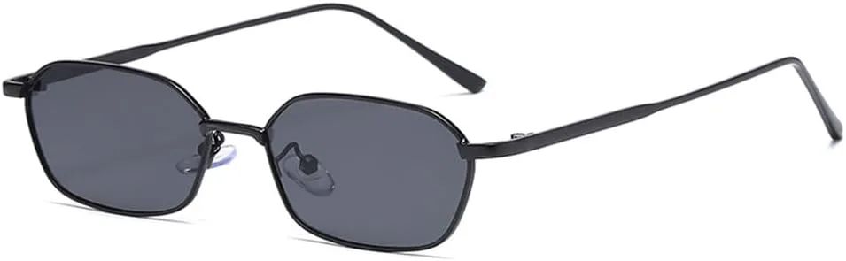 

Женские солнцезащитные очки в стиле ретро, ​​квадратной формы, винтажные, с градиентным покрытием, защита от УФ-излучения UV400 (2027 год) MTZJH, Black Frame Black