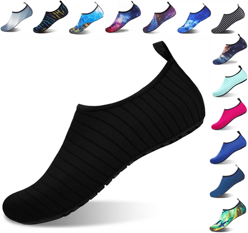 

Быстросохнущие нескользящие водные носки для женщин и мужчин, взрослых, купальные комплекты, одежда для пляжа, йоги, активного отдыха, кемпинга, бассейна, отпуска Vimanbite, черный